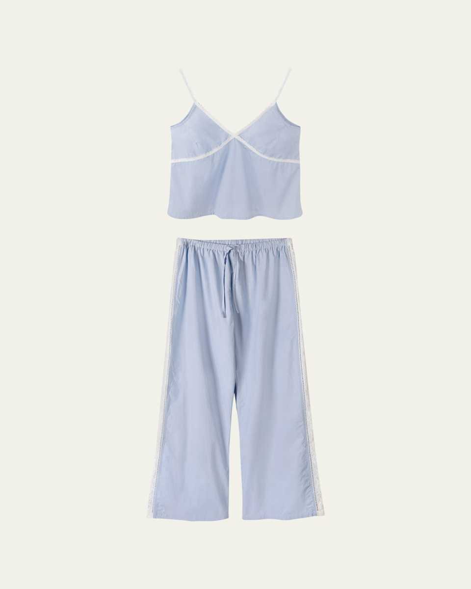 Organic Cotton Lace-Trim Cami Lounge Set